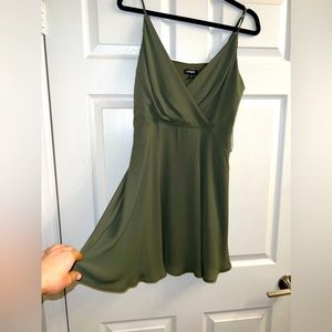 Olive Green Express Mini Dress